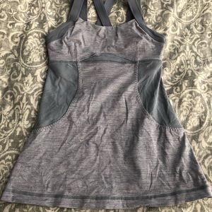 Gray Lululemon workout top